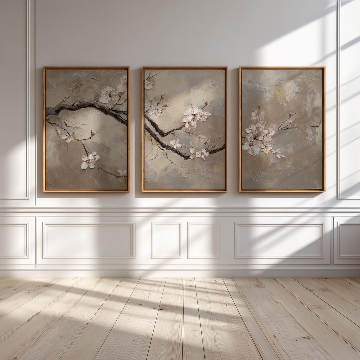 Sakura | 3-Piece Impasto Cherry Blossom Canvas Set|per piece – The